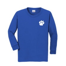 Load image into Gallery viewer, Gildan Long Sleeve w/Paw &amp; Cougars (Youth Sizes)
