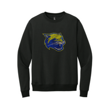 Load image into Gallery viewer, District® Perfect Weight® Fleece Crew w/Rhinestone Cougar
