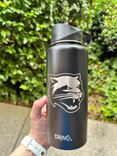 Load image into Gallery viewer, Drinco 14 oz, 32 oz or 40 oz Stainless Steel Insulated Water Bottle engraved w/ Cougar head &amp; first or last name
