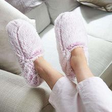 Load image into Gallery viewer, WARMIES - Marshmallow Lavender Warmies Slippers
