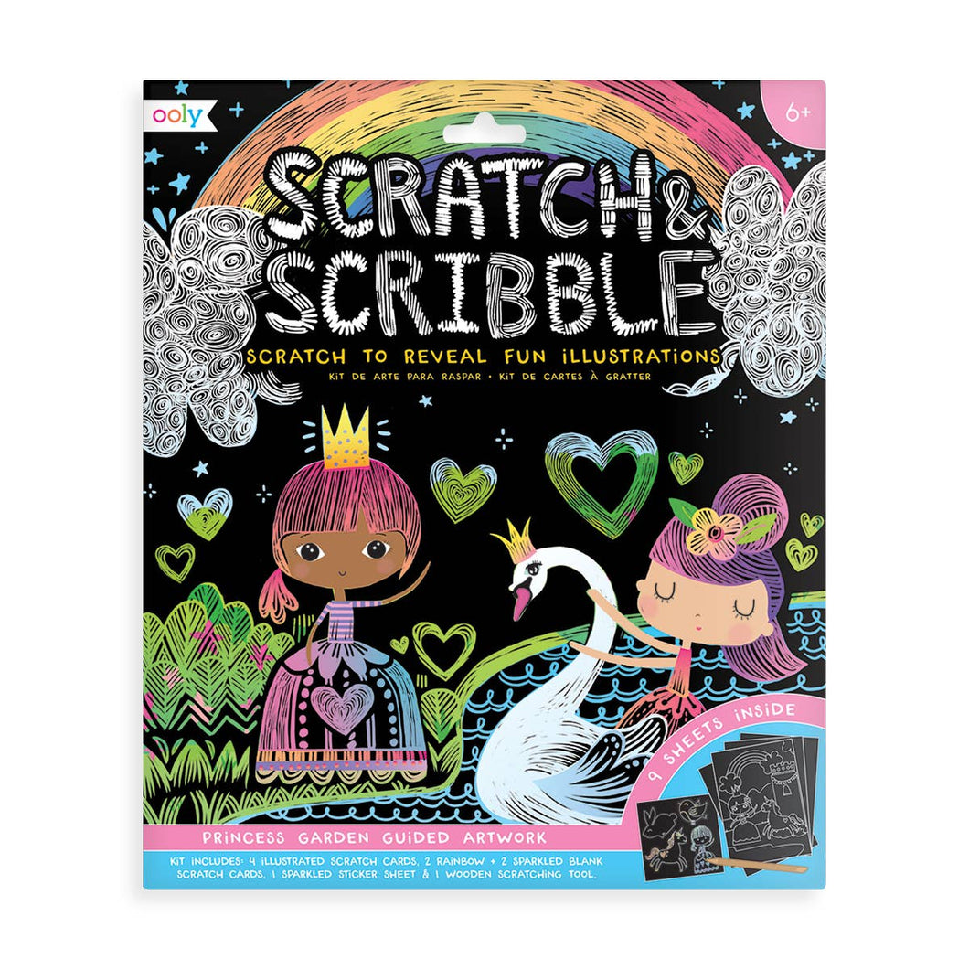 OOLY - Scratch & Scribble Art Kit: Princess Garden